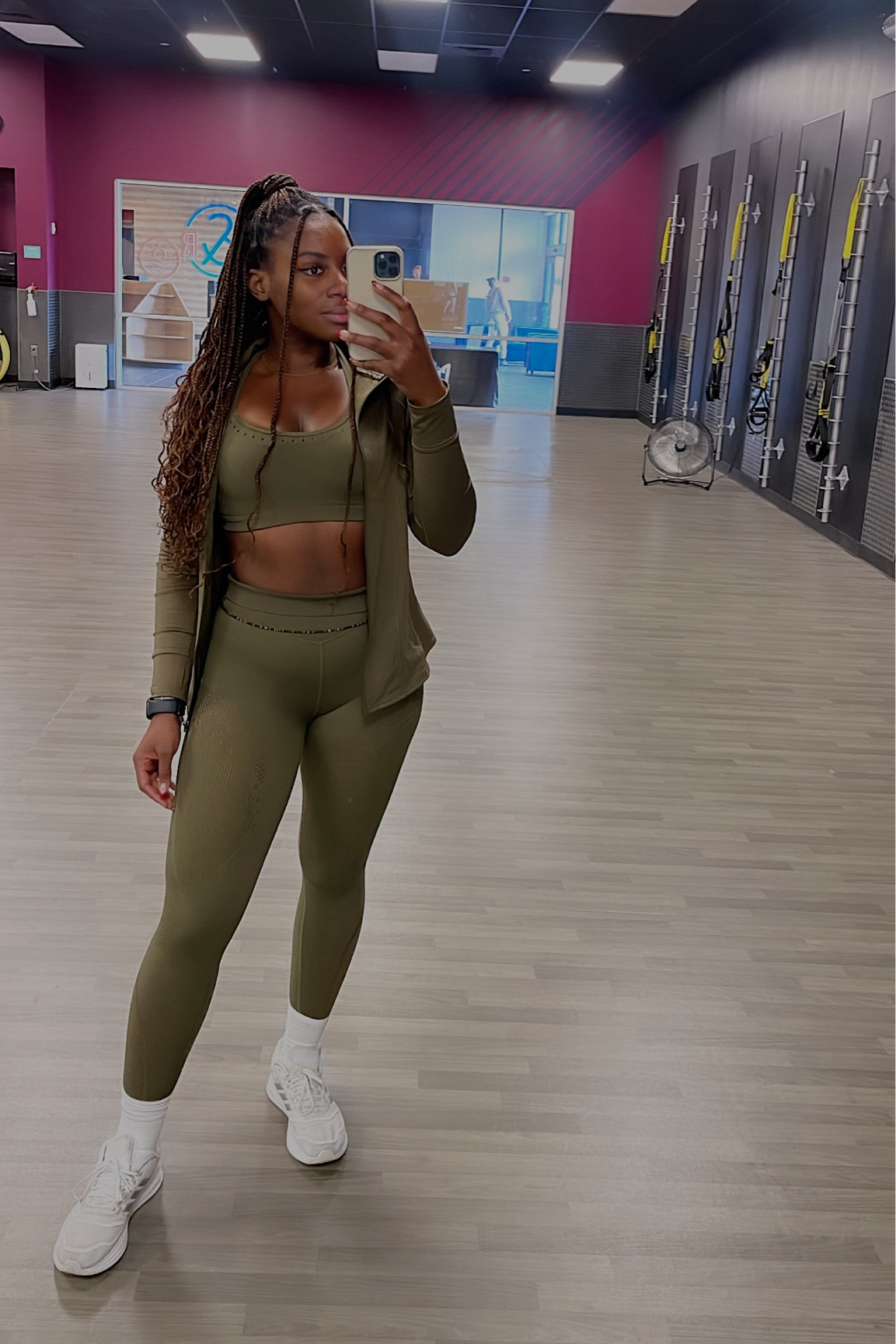 Fabletics moss green workout set 

#LTKfitness #LTKmidsize