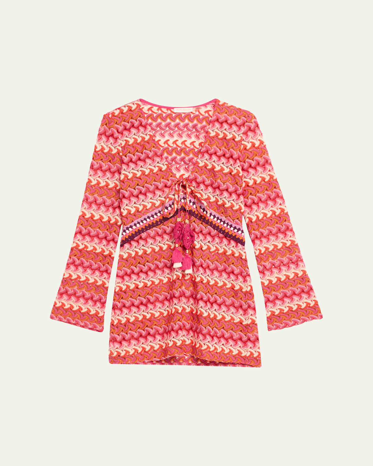 Carra Chevron Crochet Mini Dress | Bergdorf Goodman