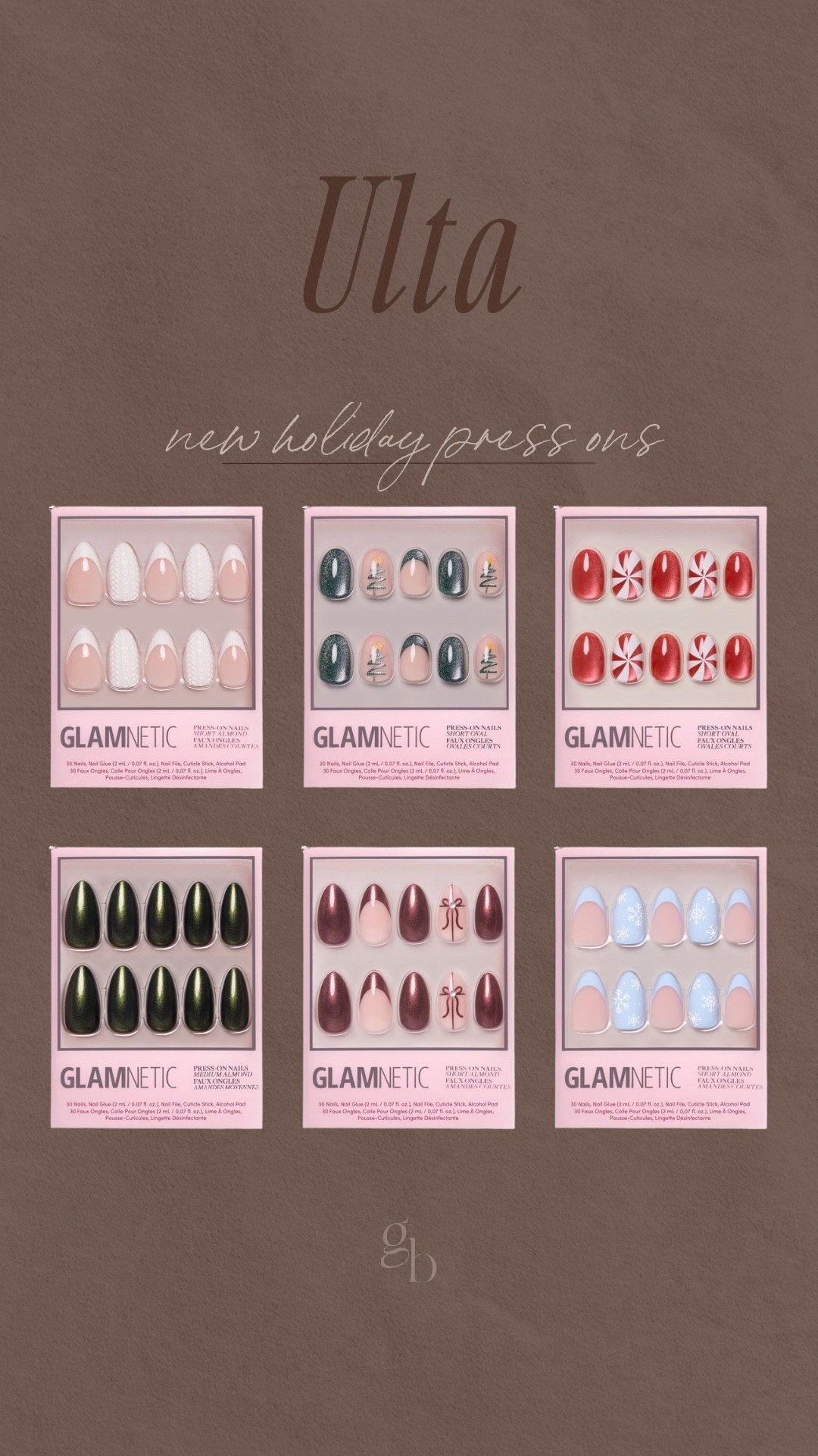 Ulta new Holiday Christmas press on nails 

#LTKSeasonal #LTKHoliday #LTKBeauty