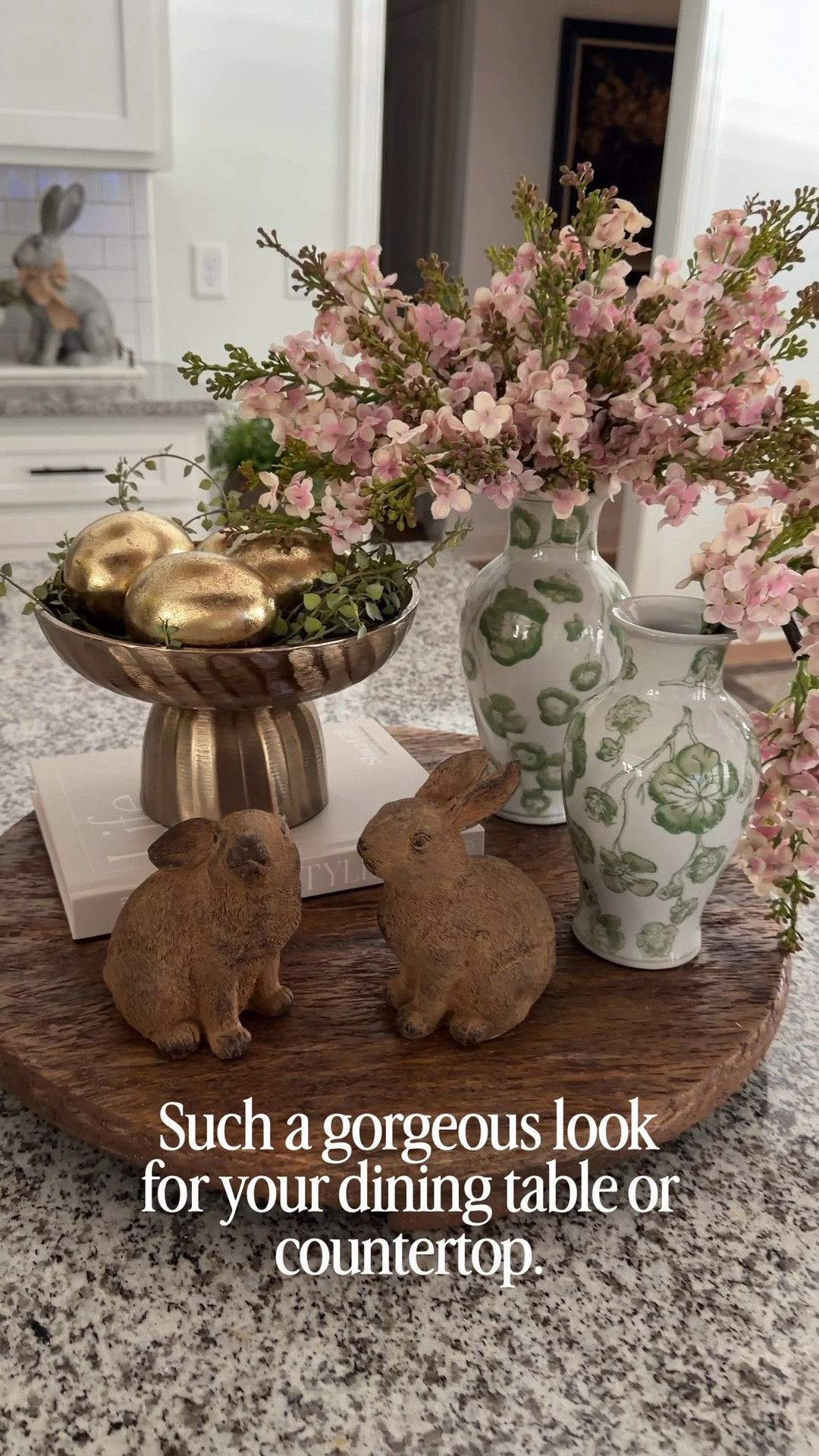 Tray styling is all about creating a cozy, inviting moment…something that feels right in your home. I love sharing these ideas with you, knowing you’ll make them your own!

Some of these pieces are new and tend to go quickly, so if you love something, don’t wait too long.

This look works beautifully on a dining table, kitchen island, coffee table, or even a corner in your kitchen. 

Happy decorating, friends 💗