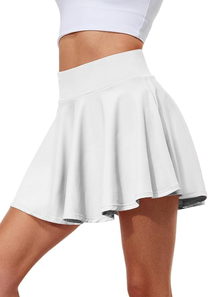 Pleated Tennis Skirts for Women High Waisted Golf Skorts Tummy Control Skirts with Shorts Pockets... | Amazon (US)