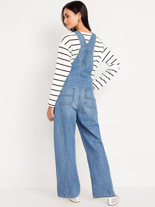 Baggy Wide-Leg Jean Overalls | Old Navy (US)