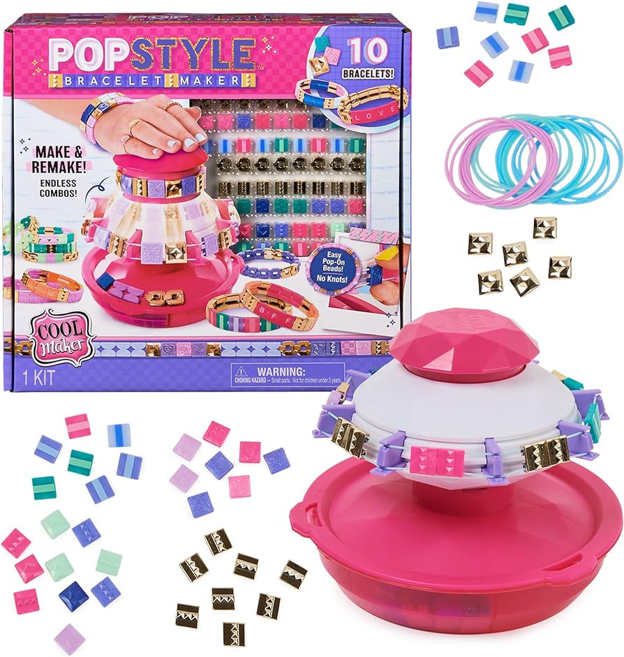 Cool Maker PopStyle Bracelet Maker, 170 Beads, Make & Remake 10 Bracelets, Friendship Bracelet Ma... | Amazon (US)