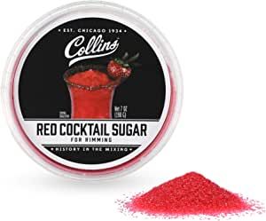 Collins Red Cocktail Sugar | Enhance Daiquiris, Cosmopolitans, Margaritas, Cocktail Drinks, 7oz | Amazon (US)