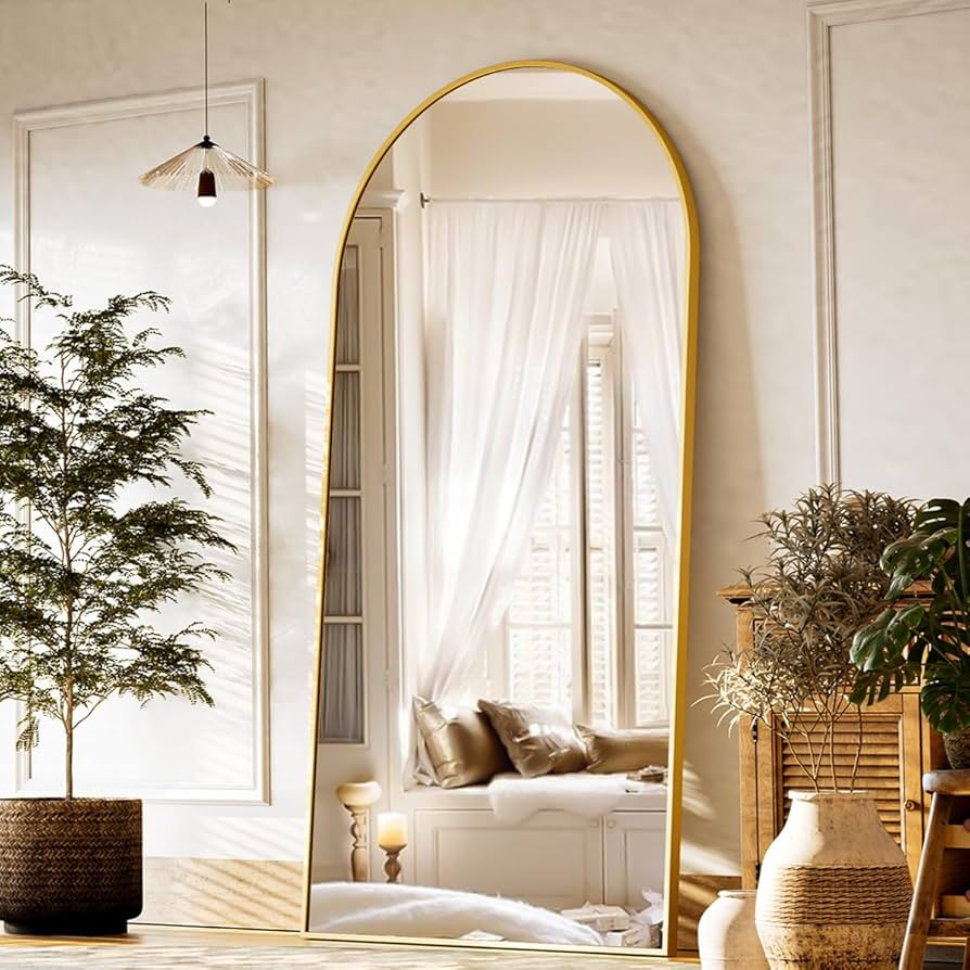 BEAUTYPEAK 77"x38" Large Arch Mirror Full Length, Floor Length Mirror, Wall Mirror Full Length, O... | Amazon (US)