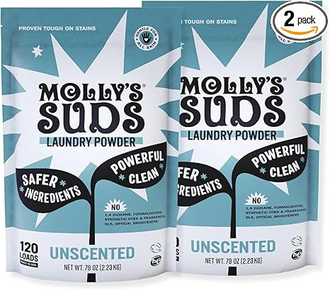 Molly's Suds Original Laundry Detergent Powder | Clean Laundry Detergent Powder for Sensitive Ski... | Amazon (US)