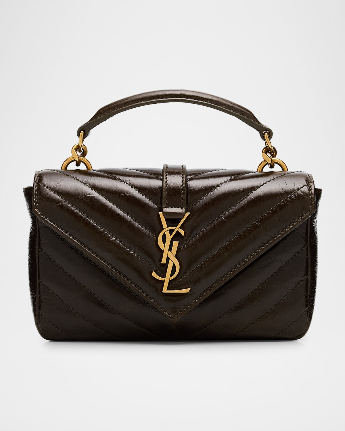 College Mini YSL Quilted Crossbody Bag | Neiman Marcus