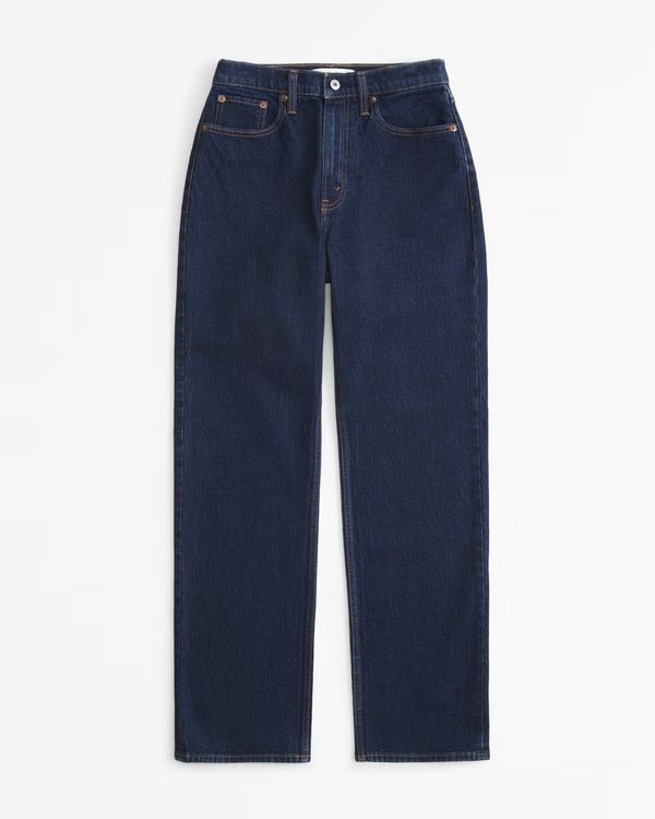 Women's Curve Love High Rise Vintage Straight Jean | Women's New Arrivals | Abercrombie.com | Abercrombie & Fitch (UK)