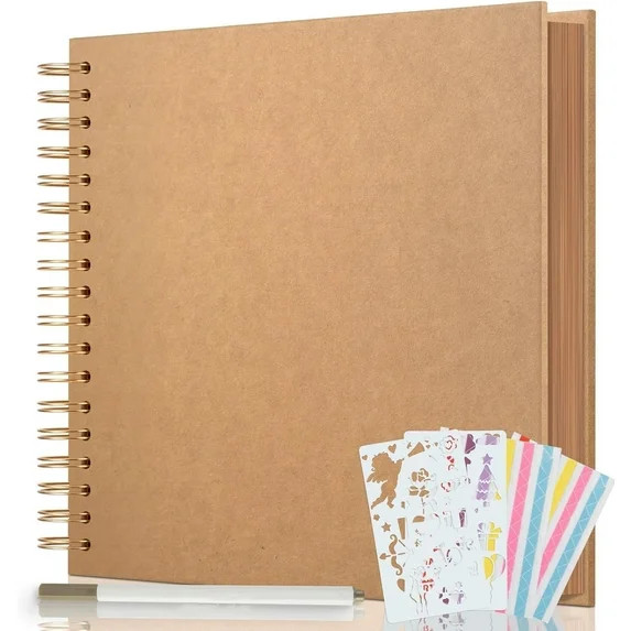 AIOR 10x10 Inch Scrapbook Album 80 Pages Hardcover Small scrapbook DIY Scrapbook Photo Album Thic... | Walmart (US)