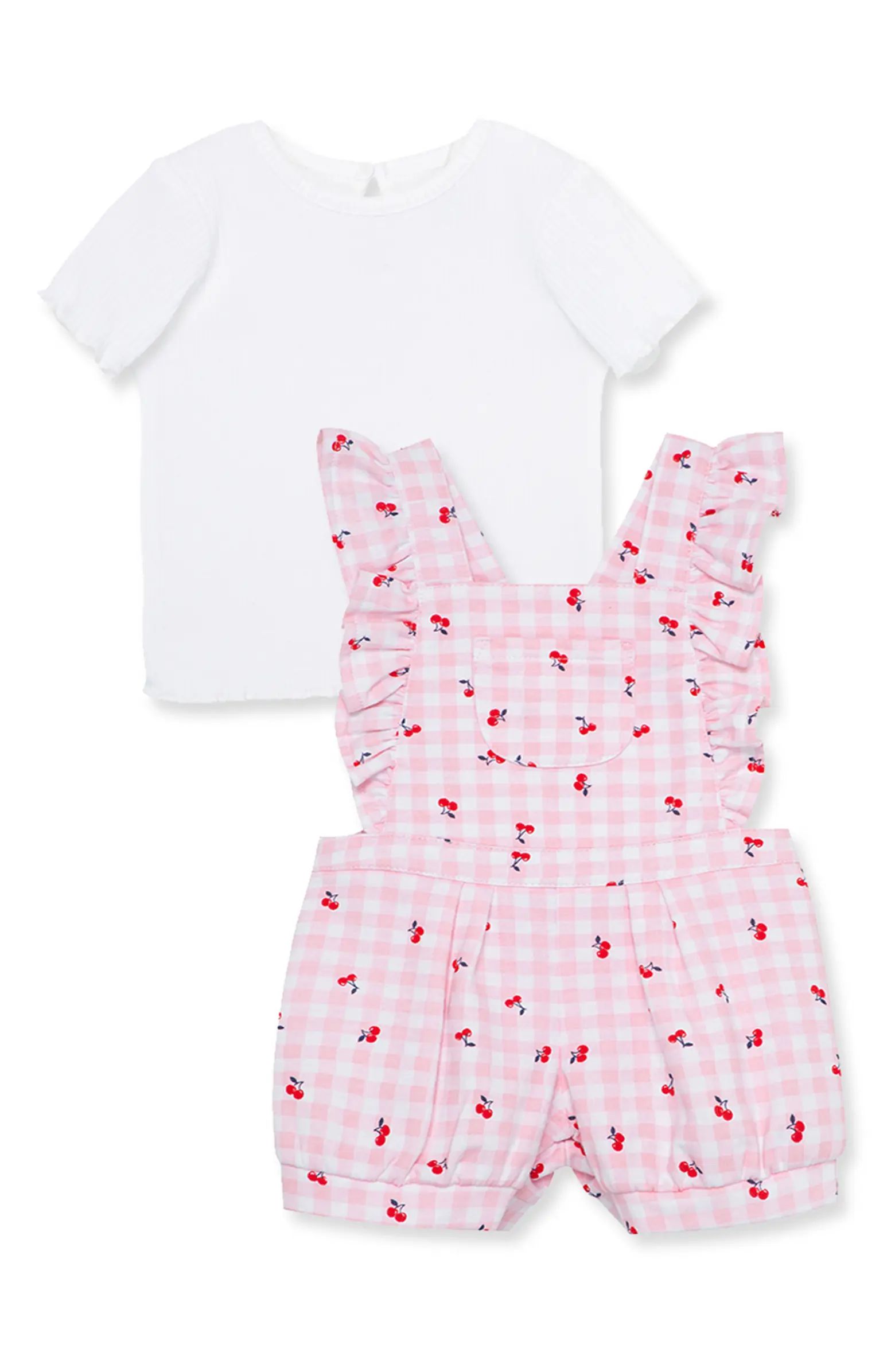 Little Me Cherry Knit Shortall 2-Piece Set | Nordstromrack | Nordstrom Rack