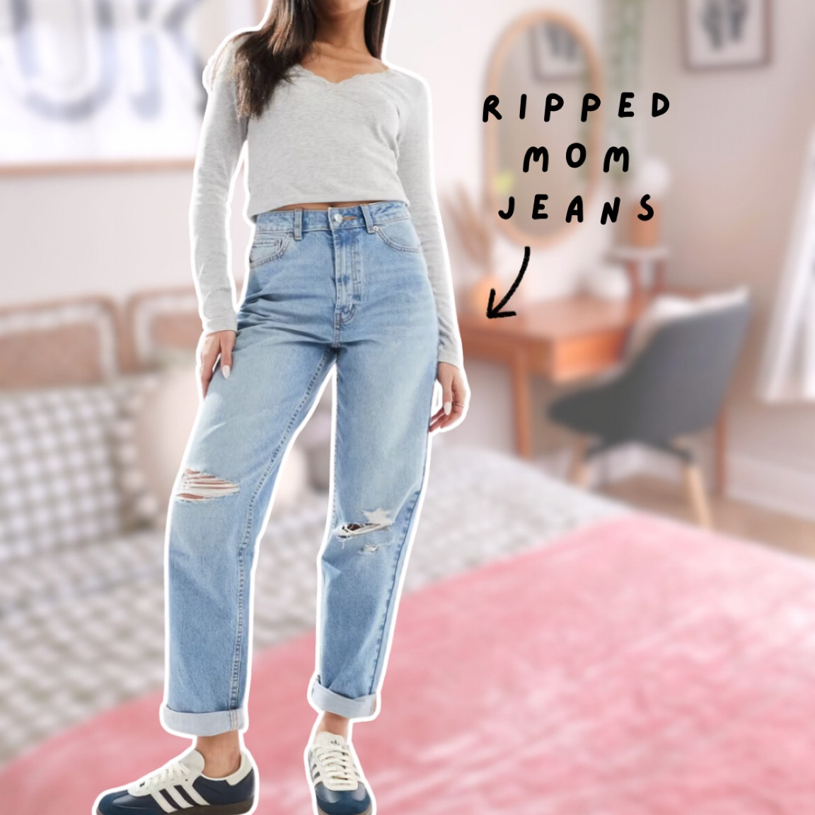 Ripped Mom Jeans 🦋