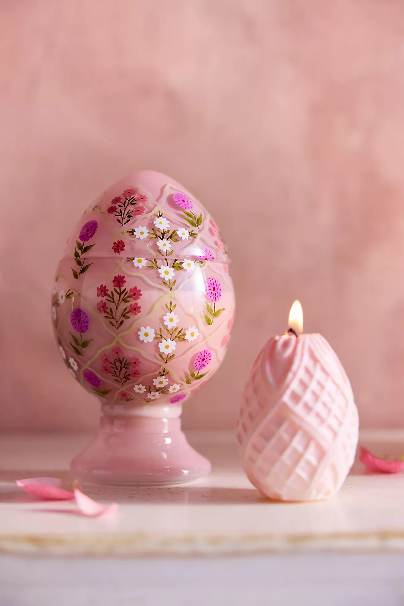 Carved Easter Egg Candle | Anthropologie (US)