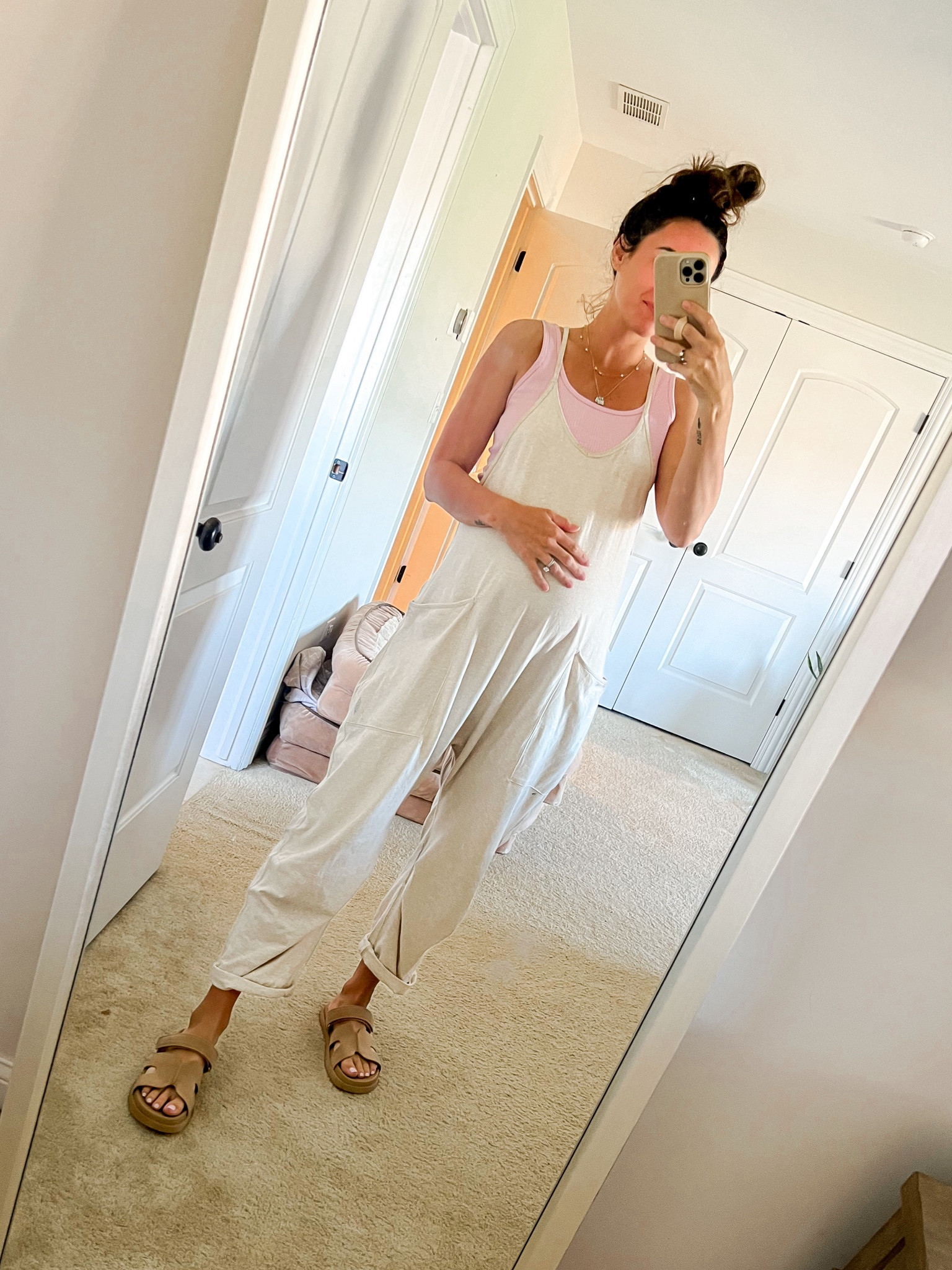 Tank - sized up to Large for bump & it’s a little big, true size would be small & could’ve done a medium!
Jumpsuit - small (runs big)
Shoes - TTS wearing an 8

#LTKbump #LTKfindsunder100 #LTKxTarget