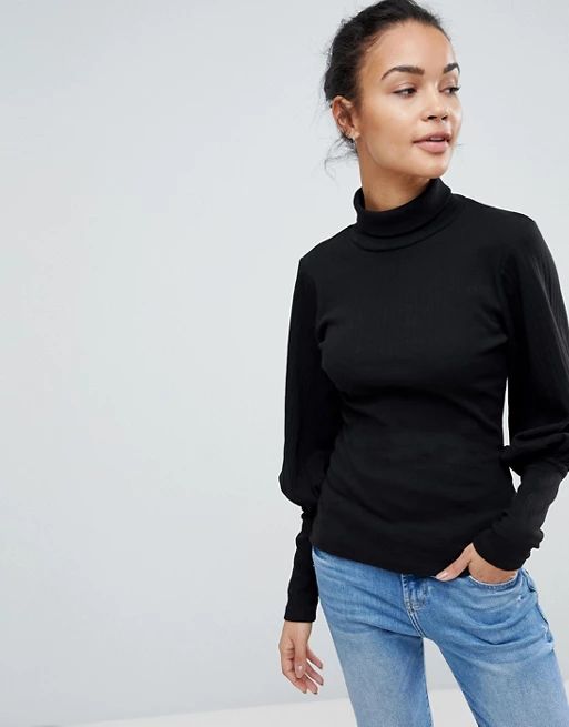 Fashion Union High Neck Top With Puff Sleeves | ASOS AU