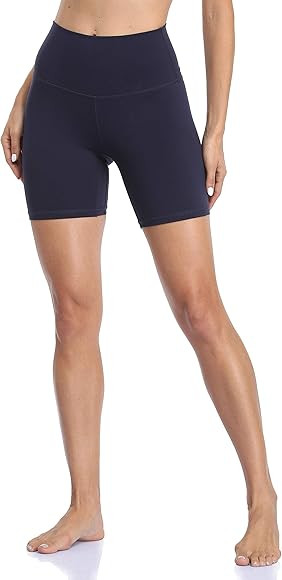 YUNOGA Women's High Waisted Yoga Shorts - 6"/ 8" Workout Athletic Biker Shorts | Amazon (US)