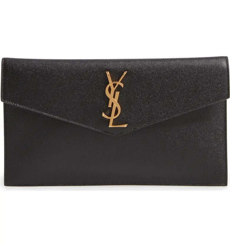 Uptown Calfskin Leather Envelope Clutch | Nordstrom