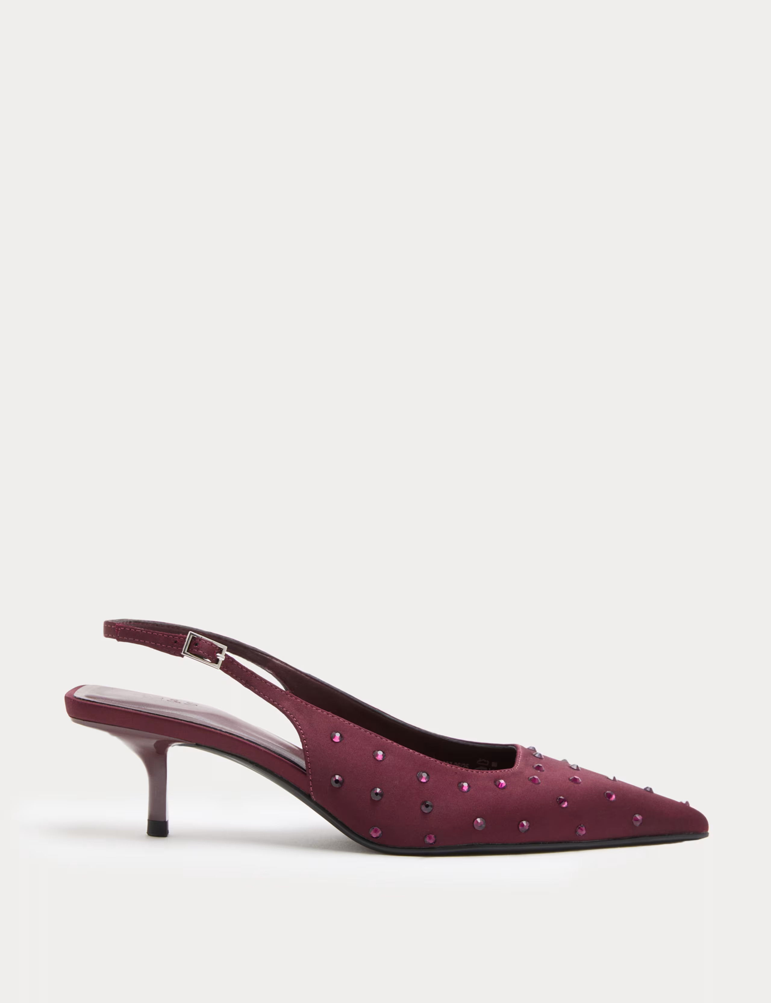Studded Sparkle Kitten Heel Slingback Shoes | M&S | M&S | Marks & Spencer (UK)