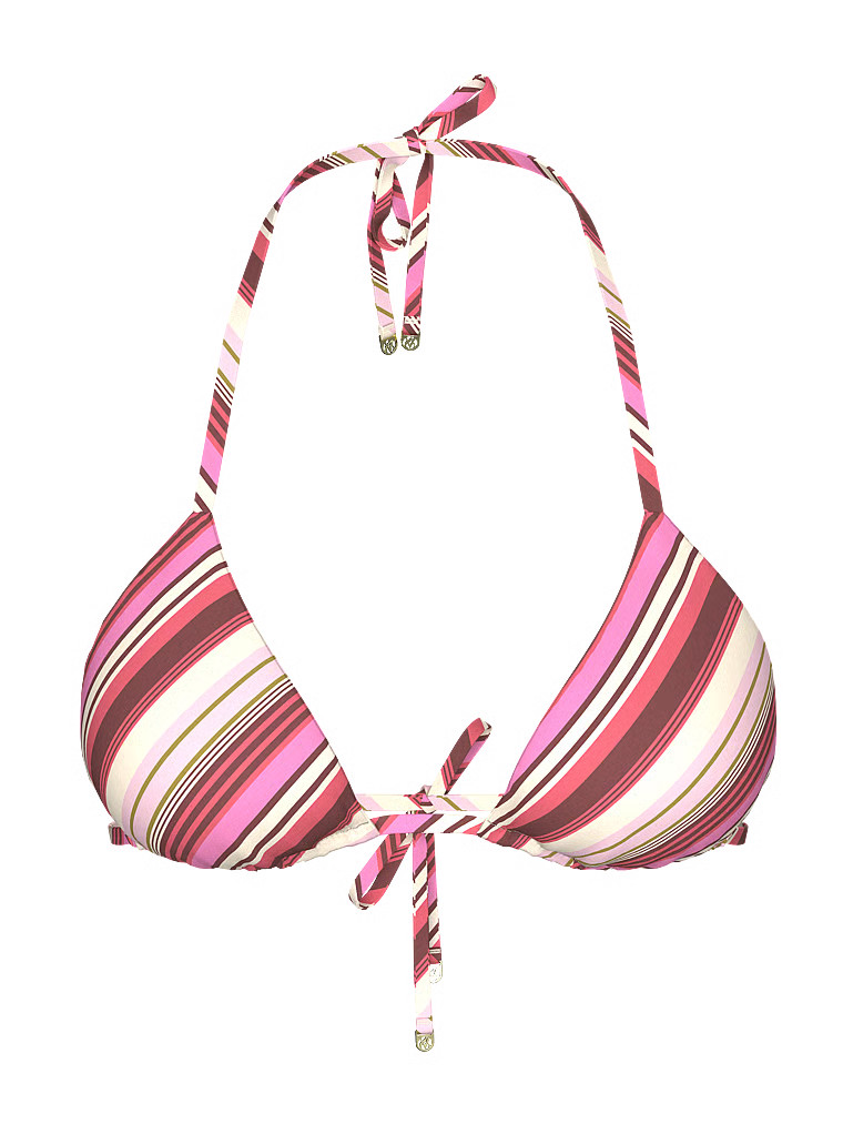 Buy Boho Beach Triangle Bikini Top, Pink Stripes - Order Bikini Top online - Victoria's Secret US | Victoria's Secret (US / CA )