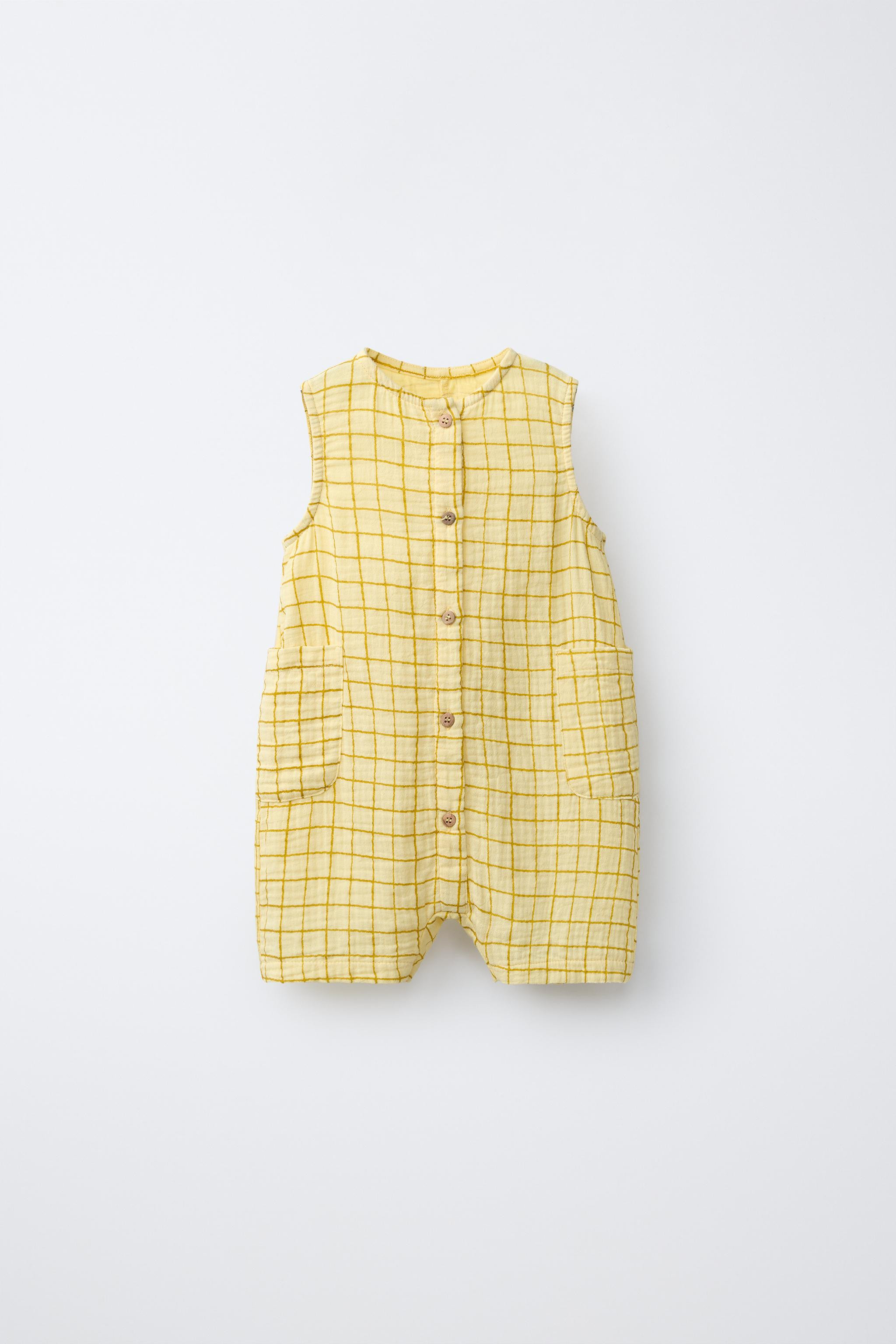 CHECK SHORT ROMPER | Zara UK