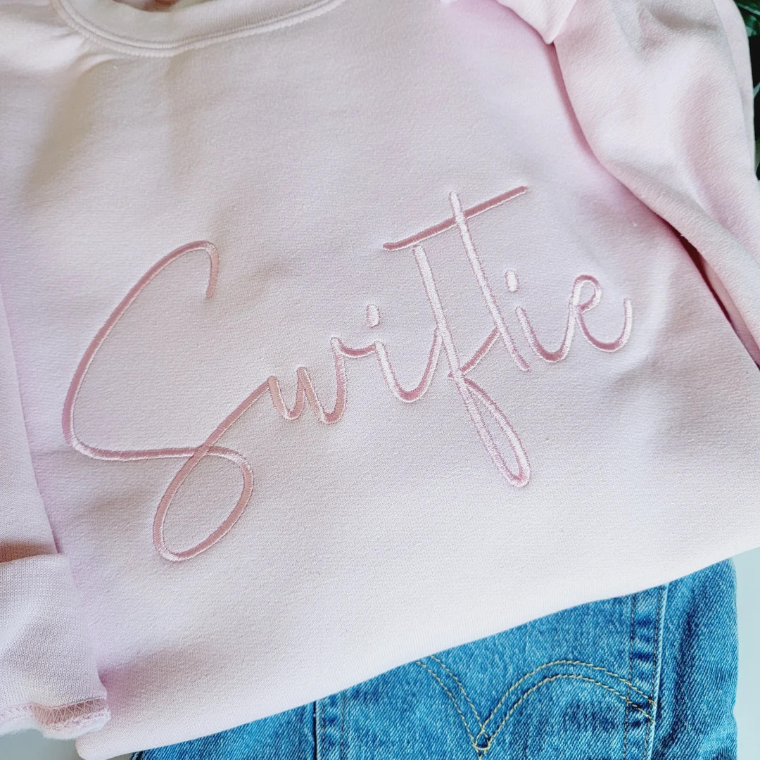 Custom Swiftie Embroidered Crewneck Sweatshirt Tshirt Swiftie - Etsy | Etsy (US)