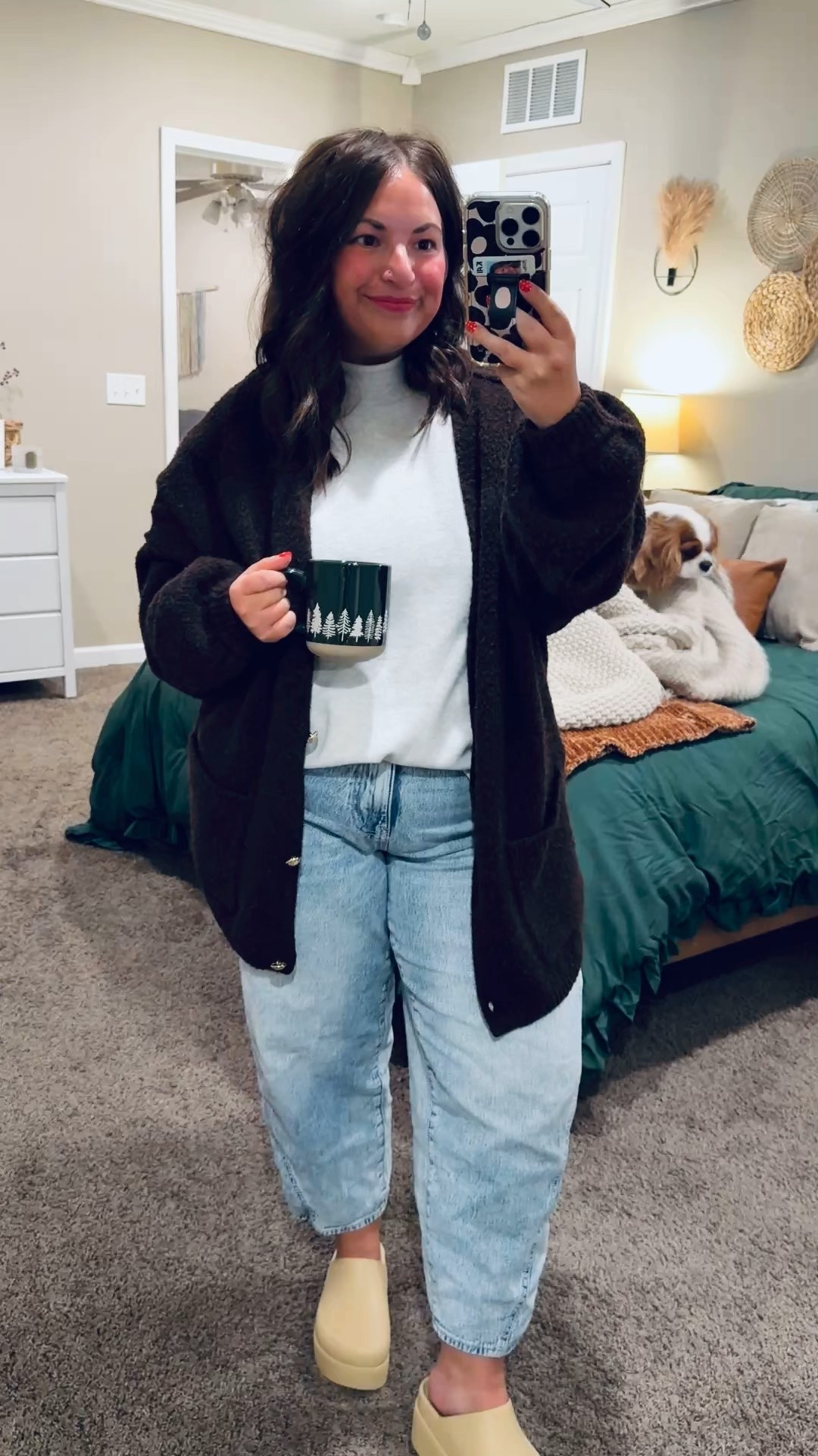 clogs: fit oversized // wearing a size 5
jeans: fit true to size // wearing a 14
mockneck: fits oversized // wearing an XL
cardigan: fits oversized // wearing a large 

 

#LTKHoliday #LTKSeasonal #LTKFindsUnder50