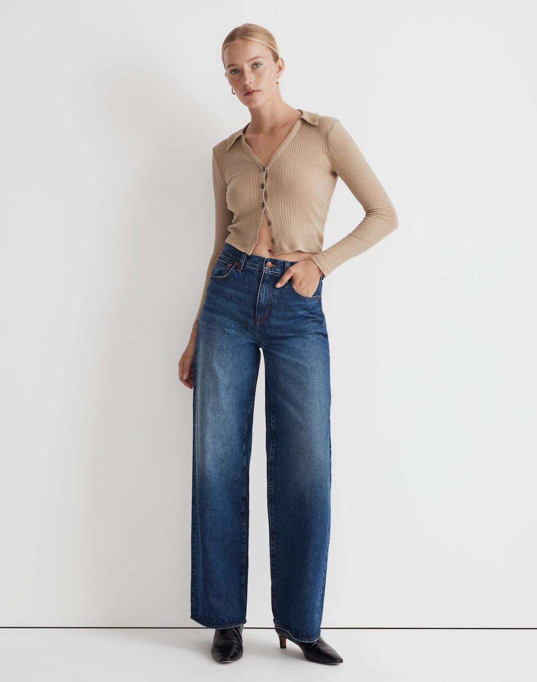 Superwide-Leg Jeans in Halleran Wash | Madewell