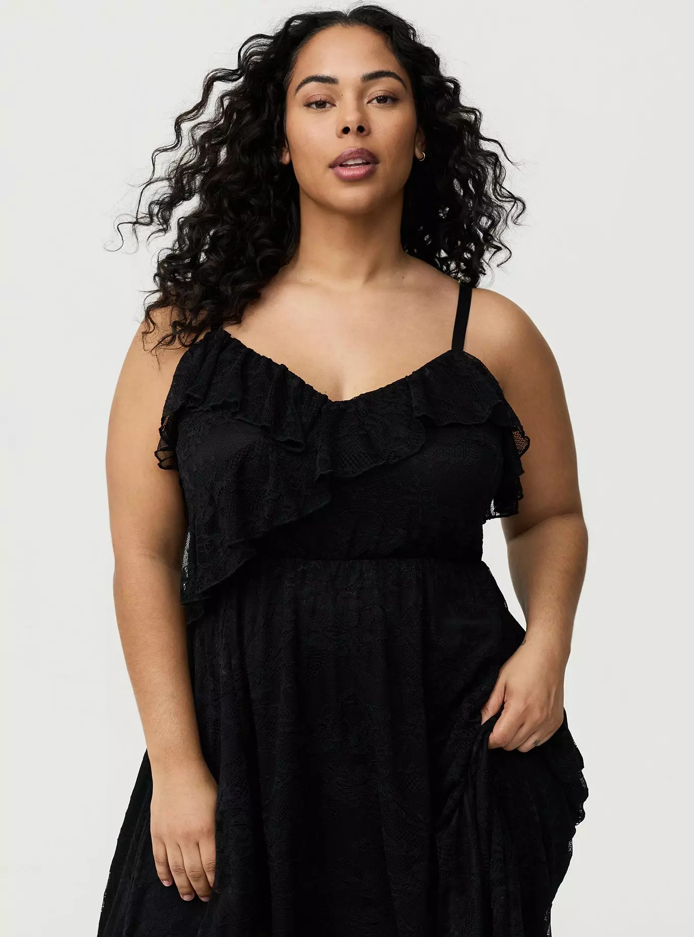 Ruffle Trim Lace Maxi Dress | Torrid (US & Canada)