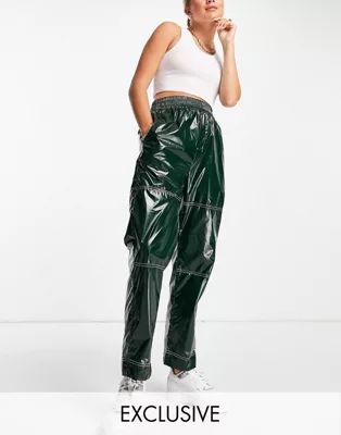 COLLUSION high shine nylon joggers with contrast stitch | ASOS (Global)