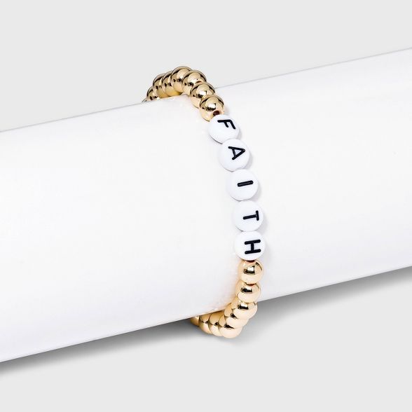 SUGARFIX by BaubleBar Faith Beaded Bracelet - Gold | Target
