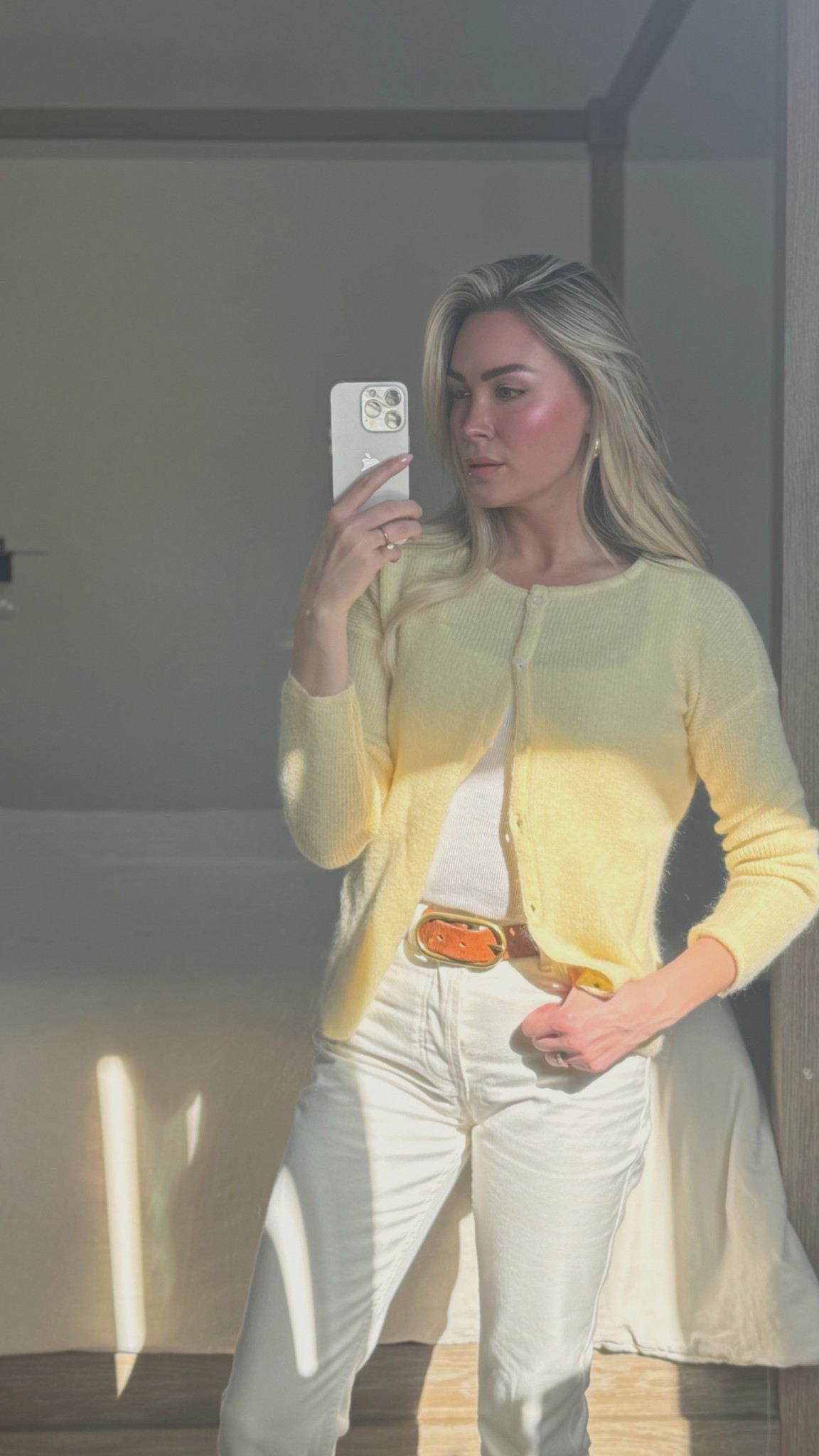 Spring style, summer style, butter yellow, white denim, cardigan, sezane

#LTKFindsUnder100