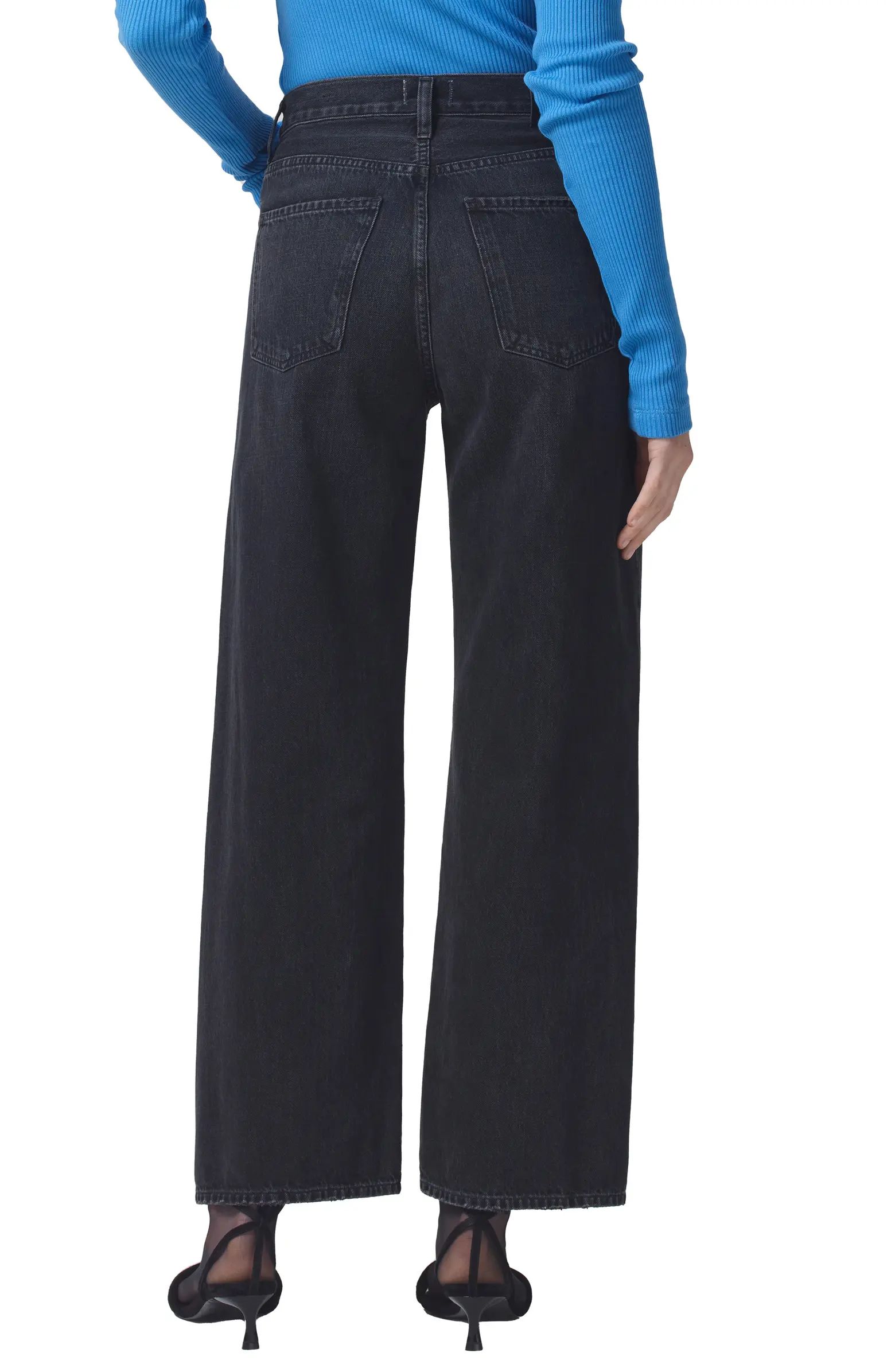 Annina High Waist Wide Leg Organic Cotton Jeans | Nordstrom