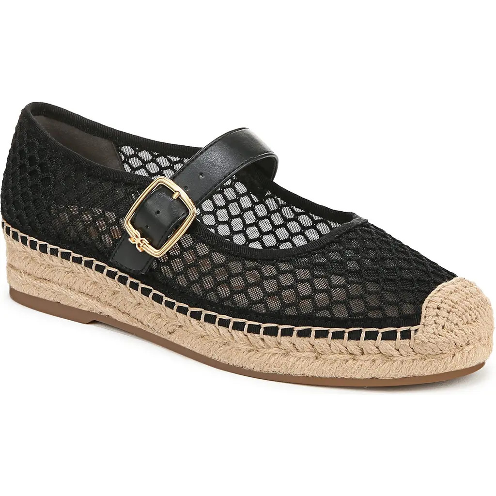 Sam Edelman Mackiemesh Mary Jane Platform Espadrille in Black at Nordstrom, Size 9 | Nordstrom