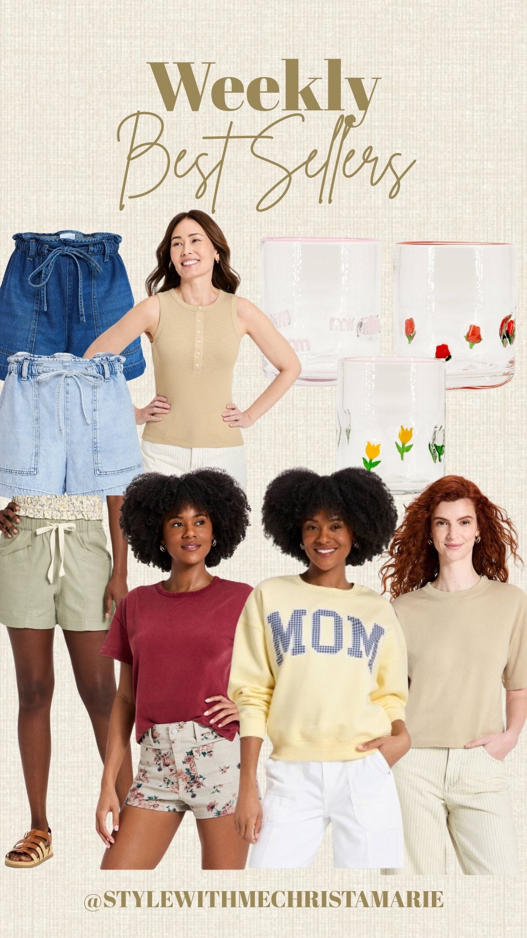 Weekly best sellers 
1. Target vintage tees 
2. Target MOM sweatshirts (back in stock)
3. Target ICON glasses 
4. Target basic tees
5. Walmart new shorts 
6. Target pull on shorts 
7. Target ribbed tank 

#LTKootd #LTKgrwm #LTKmomlife