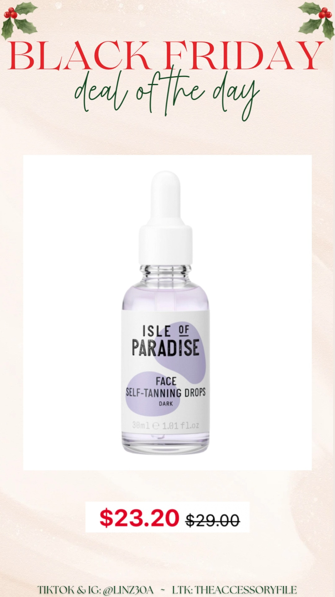 My facial self tanner is on sale today! I mix a few drops into my moisturizer before bed 1-2x a week! I wear shade dark! 

#LTKBeauty #LTKSaleAlert #LTKCyberWeek