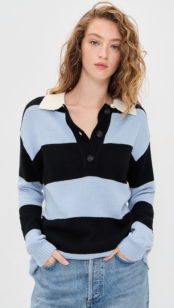 Striped Collar Pullover Sweater | Shopbop