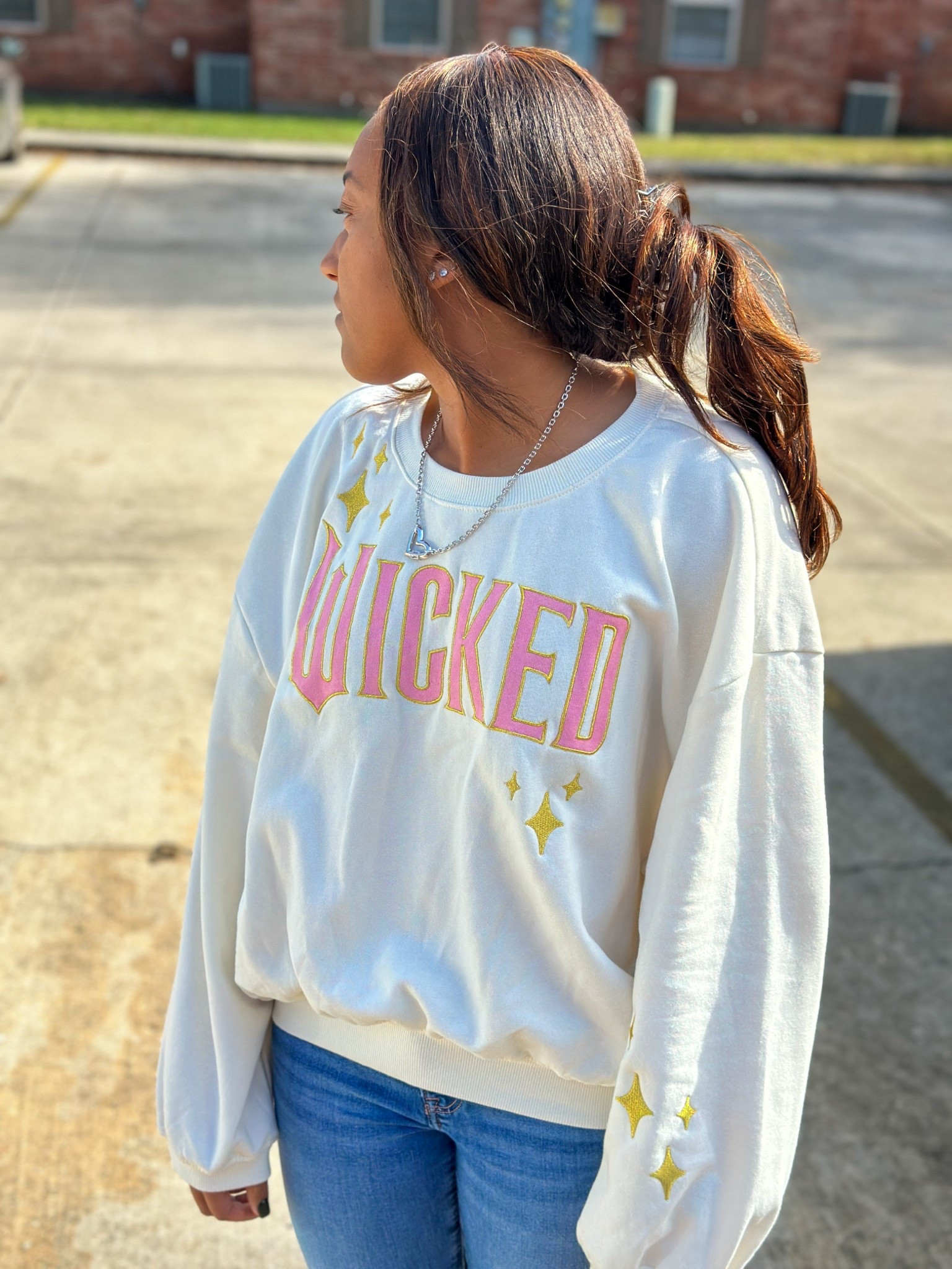 Going watch “Wicked” get this cute Wicked Glittering Stars sweatshirt. So cute. #wicked #wickedthemovie #movies #Teenagers 