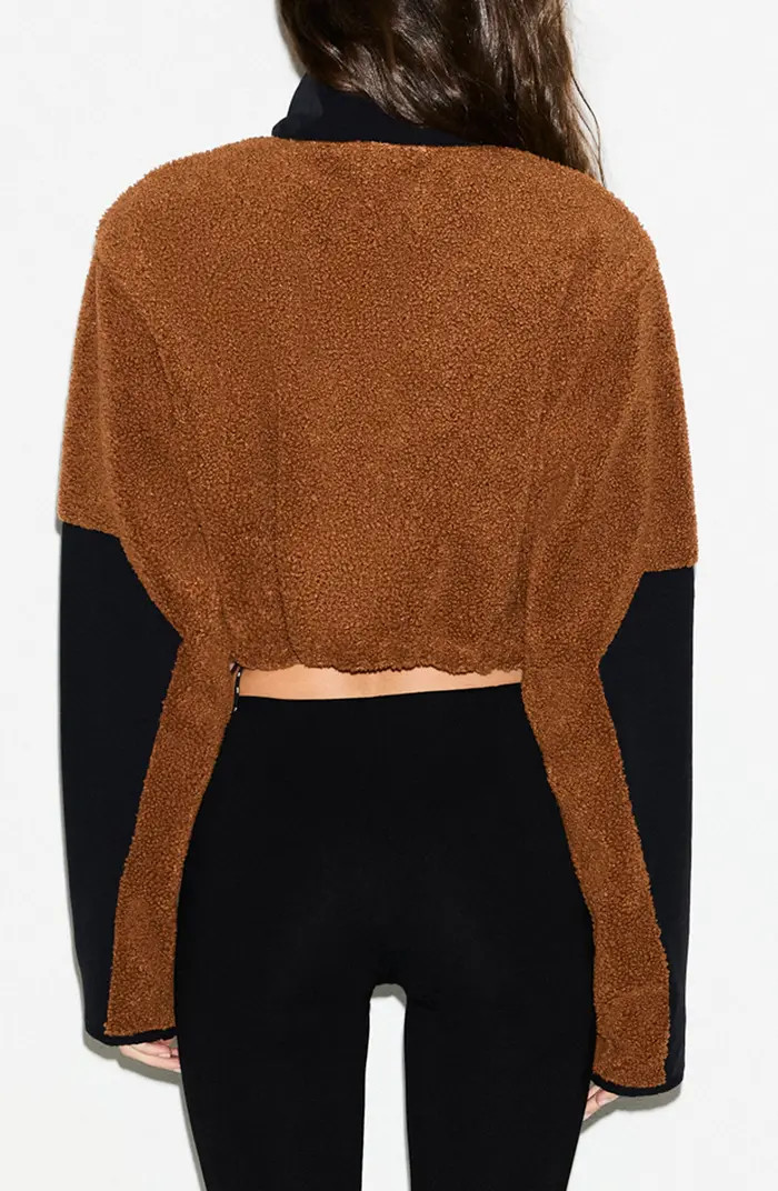 SKIMS Faux Shearling Crop Jacket | Nordstrom | Nordstrom