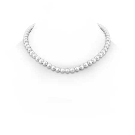 Angara 7-8mm 18 Single Strand Freshwater Cultured Pearl Necklace in 925 Sterling Silver for Women | June Birthstone Jewelry for Her | Walmart (US)