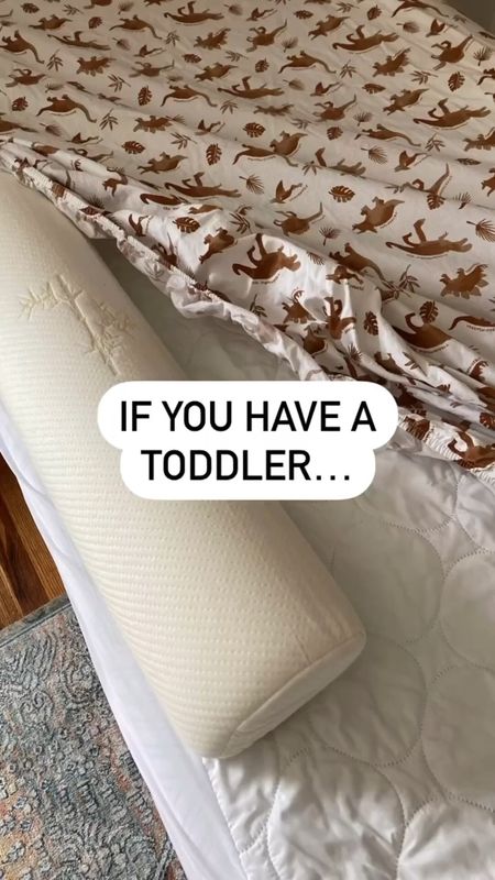 These toddler bed bumpers are amazing. They’re comfy to sit on, easy to clean, and keep your toddler in bed. Also love the Dino sheets from target!

#LTKhome #LTKkids