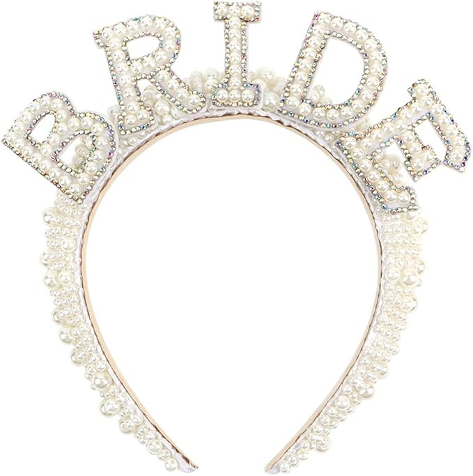 Casoty Pearl Bride Headband Material, One Size Fit All, Wide Applications, Women's Hairband, Brid... | Amazon (US)