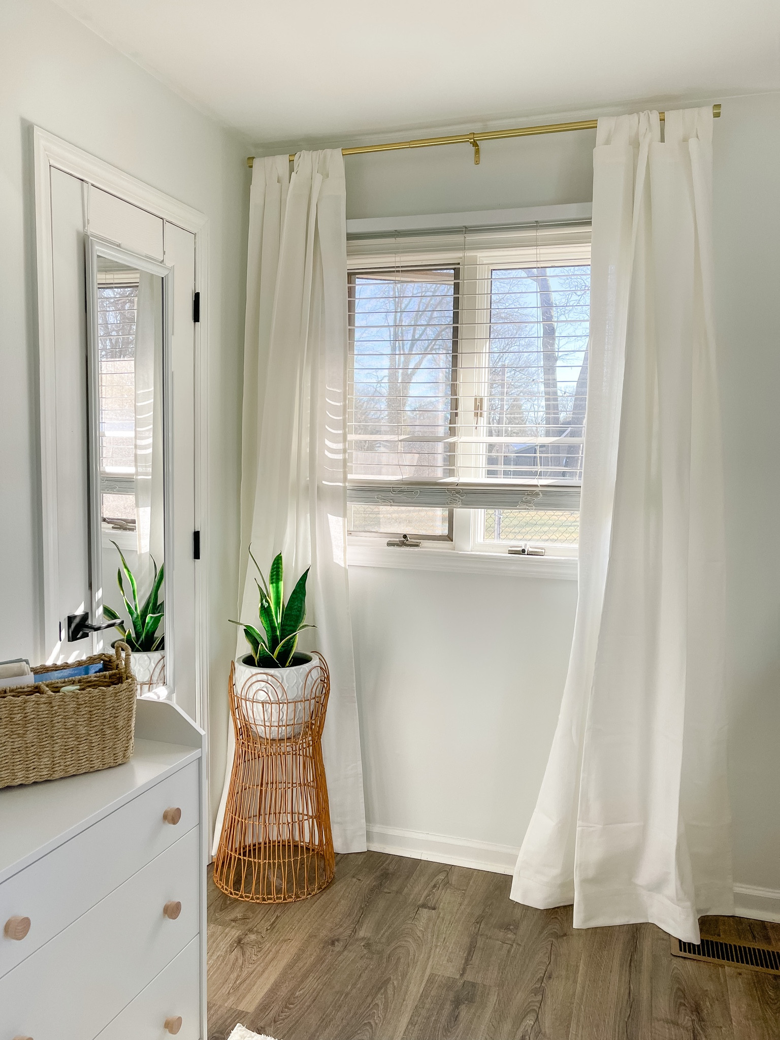 Another angle of the baby’s nursery! We hemmed these curtains ourselves it was super affordable and easy to do. I linked the hem tape from Amazon here 😊

#LTKbump #LTKhome #LTKbaby