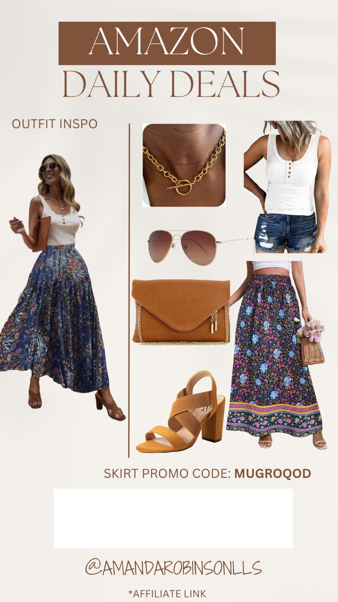 Amazon Daily Deals
Boho maxi skirt outfit inspo 

#LTKStyleTip #LTKSaleAlert #LTKFindsUnder50
