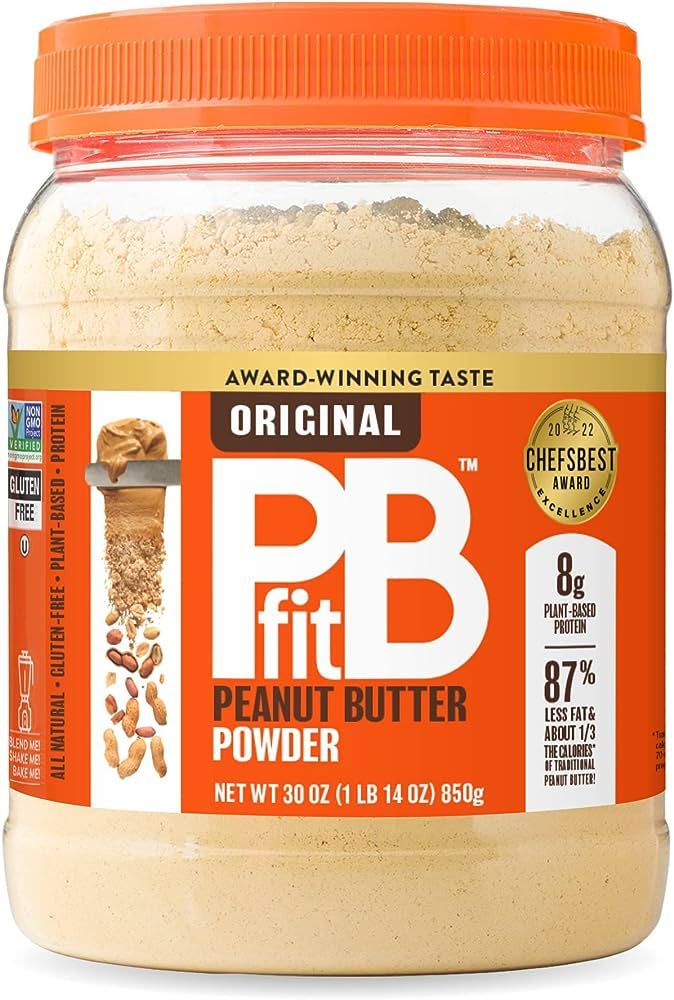 PBfit All-Natural Peanut Butter Powder, Powdered Peanut Spread From Real Roasted Pressed Peanuts, 8g of Protein 8% DV, 30 Ounce (Pack of 1) | Amazon (US)