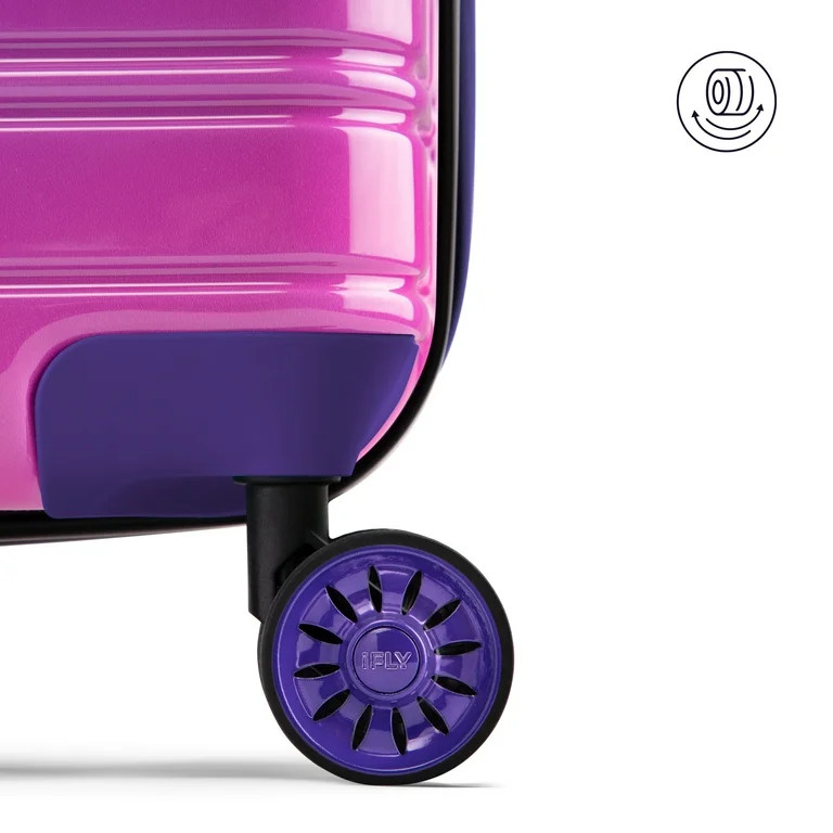 iFLY Hardside Fibertech Luggage 20" Carry-on Luggage, Midnight Berry | Walmart (US)