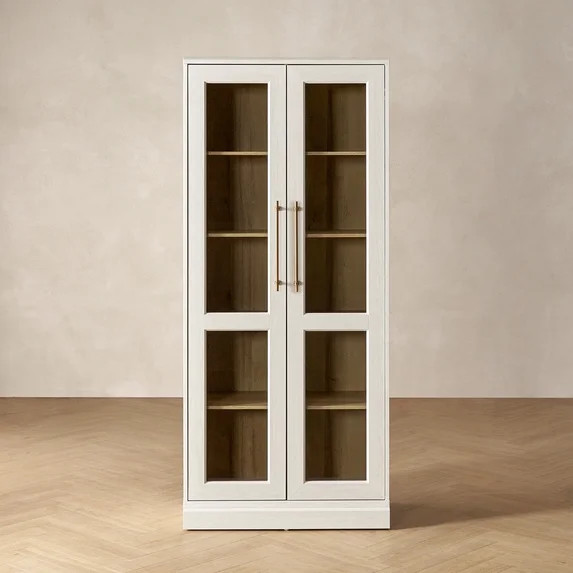 Mopio Blake Tall Display Cabinet, Kitchen Buffet Pantry Cabinet, Trophy Display Case, Storage Cab... | Walmart (US)