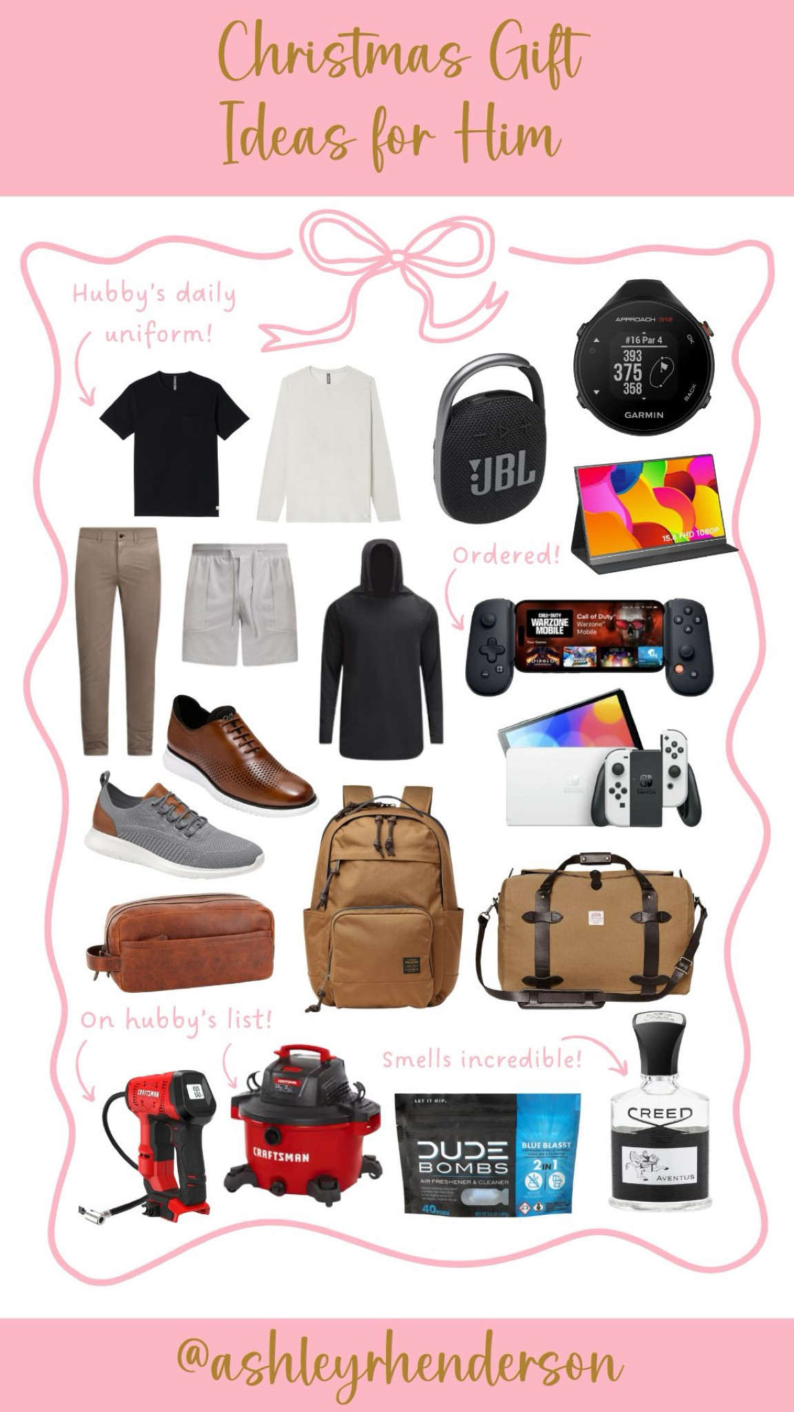 Christmas gifts for him! The golf lover, gamer, traveler, outdoorsman, or the guy who has everything! 

#LTKWorkwear #LTKMens #LTKGiftGuide