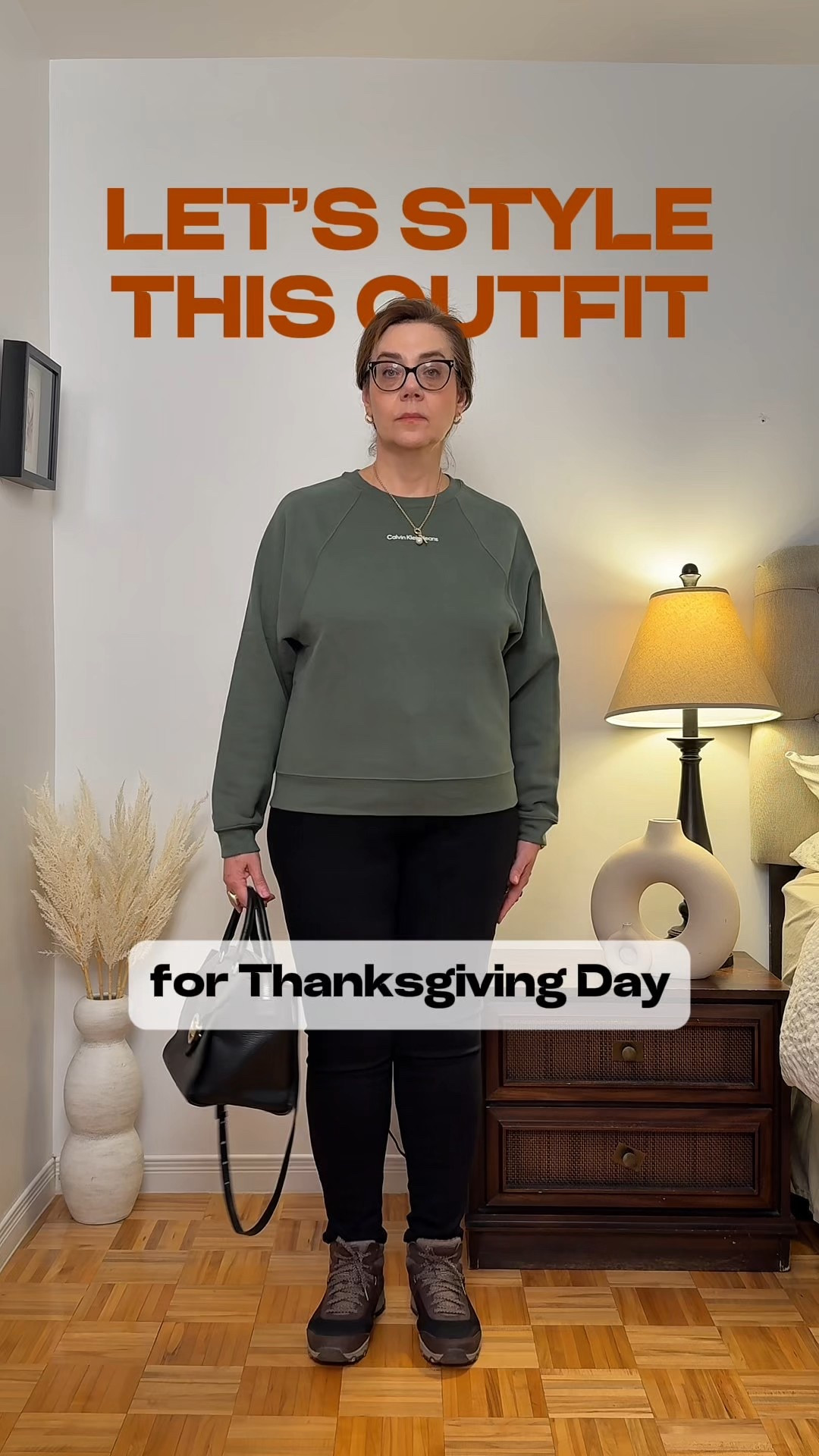 Thanksgiving Day Outfits - Wearing vs. Styling.

Style tips to look elevated in casual comfy clothes:
1. Layer the white tee under your sweatshirt for fashionable look. If you are too hot, wear a mock tee shirt collar.
2. Pin your sweatshirt so the bottom of contrasting white tee short is visible. 
3. Add some suede pieces - suede boots, purse and suede jacket in tan colors always look en trend and classy, and you probably have some on your closet already.
4. Add some animal prints and plaids to make your outfit look current.
5. Tuck your sweatshirt hem, so it highlights your waist rather than widest part of hips for slimmer look and better proportions. Of you want to hide larger tummy, pin up one side of it rather than tucking.
6. Wear high waisted jeans that hug your hips comfortably and loosely even if the waist is too big - you can always wear a belt and you will avoid unflattering folds around stomach and groin areas.
7. Denim jacket is all time classic just make sure it not too tight, and roll up your sleeves to show thinnest parts of the wrists. 
8. Makeup and jewelry make every look put together! 💄

Save for inspiration and share with a friend!

Follow for more easy tips and ideas on style and beauty for women over 40.

Which outfit option you prefer? 

#LTKfall #LTKstyletip #LTKmidsize
