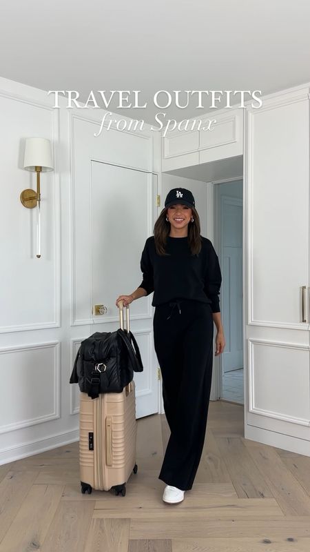 Travel outfits for your next trip ✈️ code NENAXSPANX for 10% OFF and FREE shipping! I’m 5’8” and wear a Small Tall in wide leg pants, Small in faux leather leggings, Small in black joggers, Small in black sweatshirt, and Small in olive half zip! 







Airport outfit, lounge outfit; school drop off outfit, casual outfit, athleisure outfit 

#LTKtravel #LTKstyletip #LTKfindsunder100