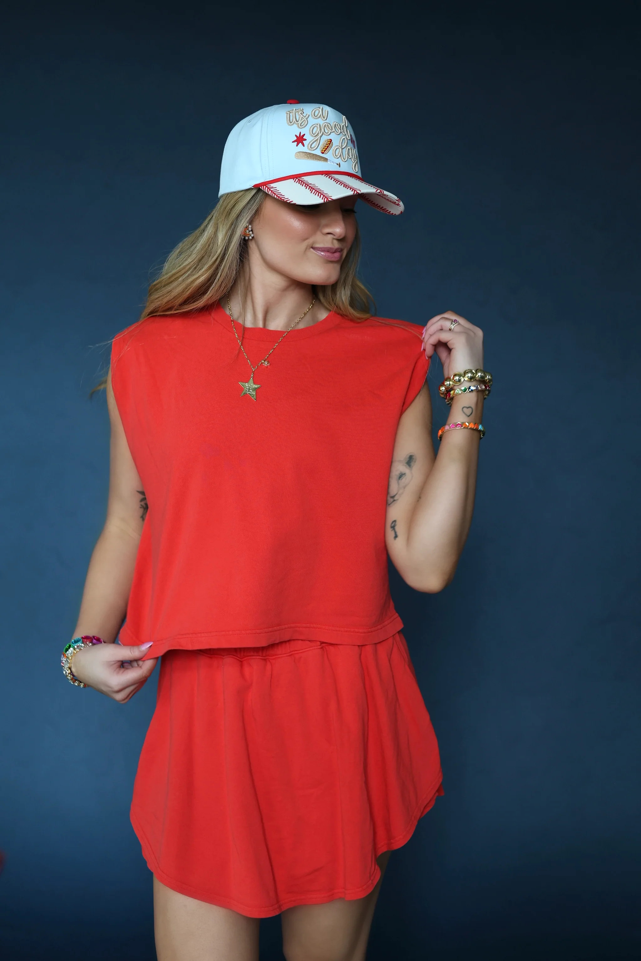 Red Skort- Pre Order | Poppy & Pine