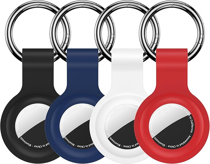 Compatible with AirTag Holder Case Keychain 4 Pack,for AirTag 2nd & 1st Generation Key Chain Ring... | Amazon (US)
